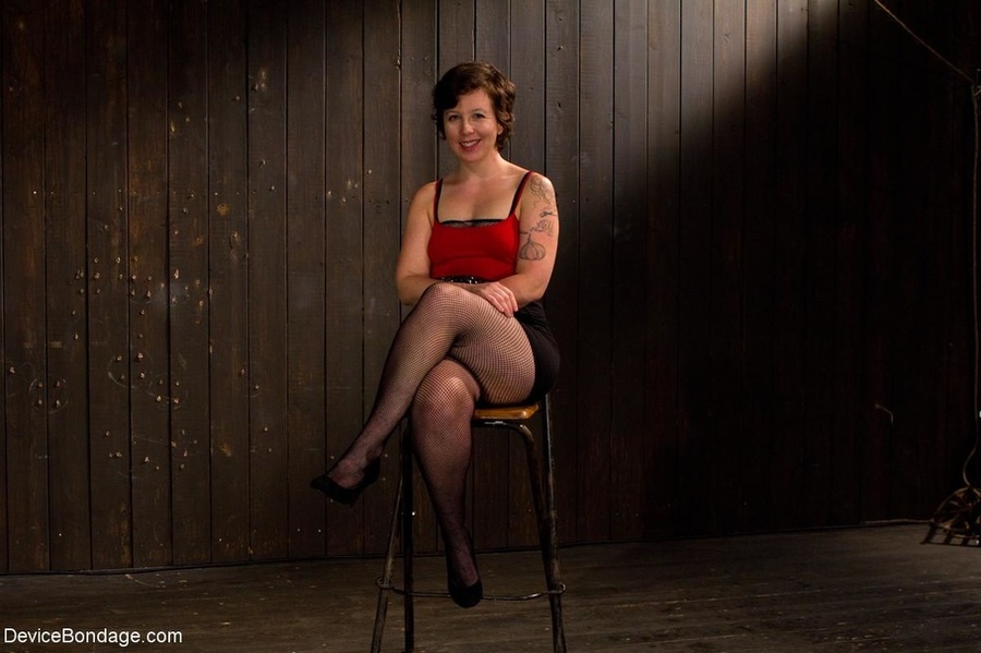 Black fishnet bodysuit is cut off a submiss - XXX Dessert - Picture 1