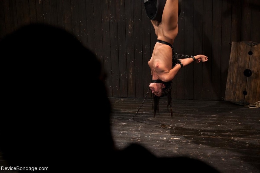 Fiery doll is hung upside down during her h - XXX Dessert - Picture 16
