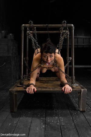Clothespins, chains and an ass spreader are used by a Domme who wants her sub sobered by pain. - XXXonXXX - Pic 8