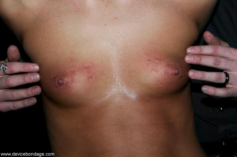 A burlap blindfold robs a slave of the ability to see while her body is put through forbidding slave training. - XXXonXXX - Pic 12