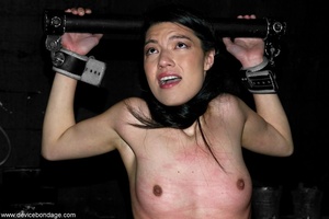 Young lady with long, dark locks loves to feel the pain of slave training on her quest to be submissive. - Picture 5
