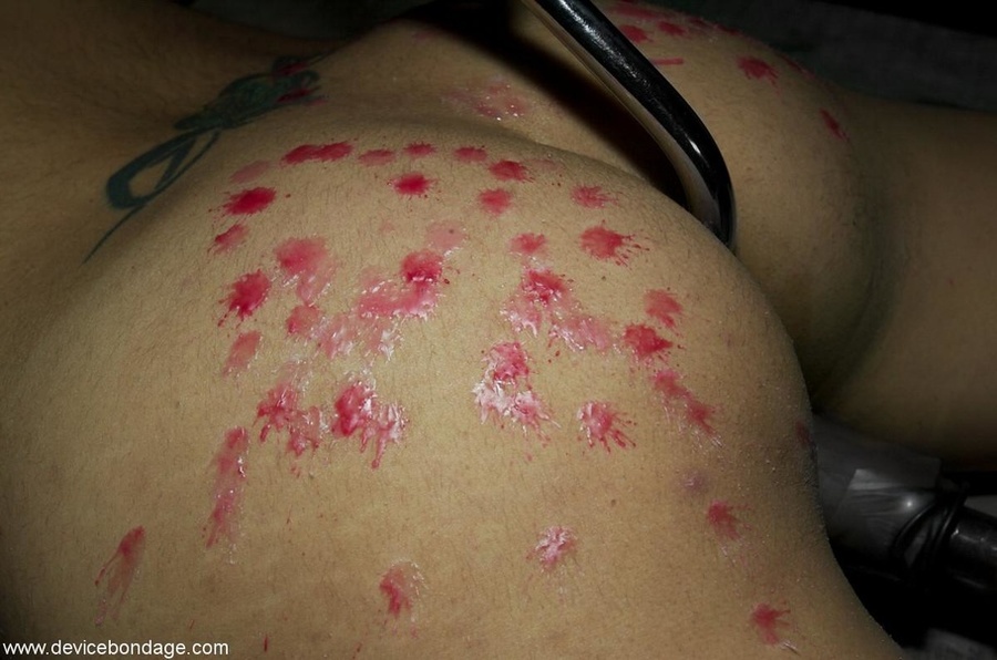 Dame in cute white panties learns what it is like to feel hardcore pain during a challenging BDSM session. - XXXonXXX - Pic 17