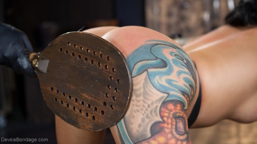 Watch a hot, pretty pussy get fucked hard with a fake dick during hardcore BDSM. - XXXonXXX - Pic 3
