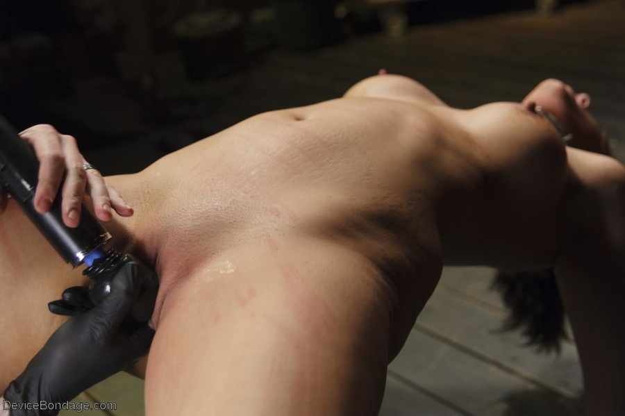 Agreeable young lady does a back bend while her pussy is toyed with by Master. - XXXonXXX - Pic 11