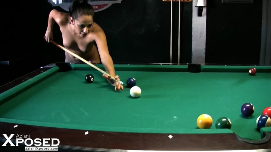 Gorgeous hottie with banging body seduces with her hot tits and luscious crack as she plays billiards while naked. - XXXonXXX - Pic 6