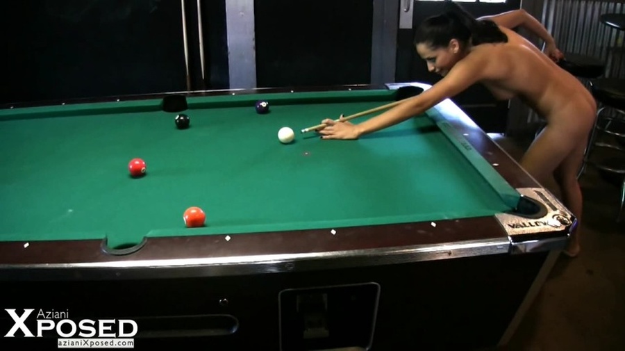 Gorgeous hottie with banging body seduces with her hot tits and luscious crack as she plays billiards while naked. - XXXonXXX - Pic 15