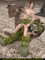 Horny green monster fucks a tied up elf - Picture 2
