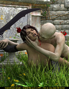 Super ugly vampire fucks a beautiful warrior slut