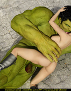 Green creature is ready to fuck this sweet blondie