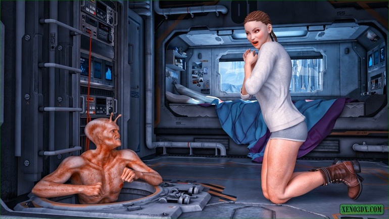 Well endowed alien is ready to destroy earthling's - Picture 1