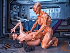 Well endowed alien is ready to destroy earthling's - Picture 2