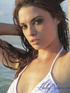 dark haired beach bunny