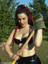 hot goth shows her