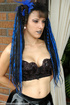 gothic beauty with blue