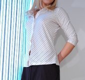 Hot blonde plays her hot body under and over her clothes