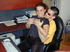 Dude in sunglasses gets a lap dance from his girl in white bra and panties