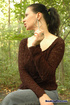 brunette black sweater takes