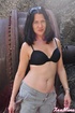 Milf gets so horny while outside she strips and gently caresses her soaked