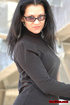 black haired babe stocking