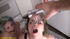 Playful gals with big perky tits are bound,gagged and covered in pee