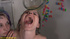 Bright haired gal with piercings has kinky water sports play with delicious