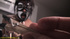 Ebony piss loving bondage babe is masked and her titties pegged in extreme