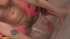 Kinky babe with tattoos and shaved cunt drinks her own delicious piss