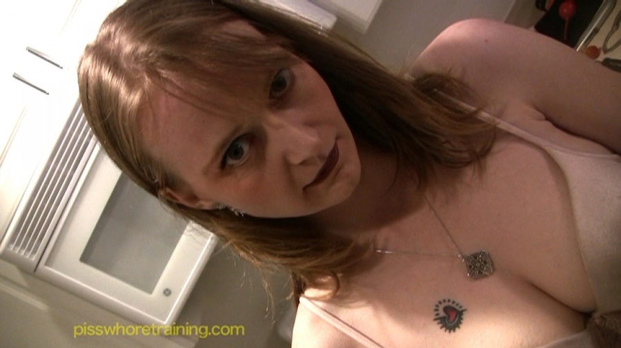 Seductress blonde with dark lipstick takes shots of her soft hot pee - XXXonXXX - Pic 1