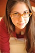 babe with glasses enjoys