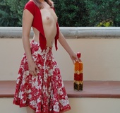 This petit redhead shows her tight naughty body and her sexy wet pussy