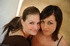 lesbian seduces busty brunette