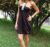 Blonde tranny model showing that big hard cock