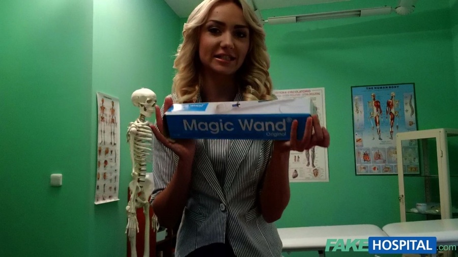 Naughty blonde seduces doc, sucks his cock  - XXX Dessert - Picture 1