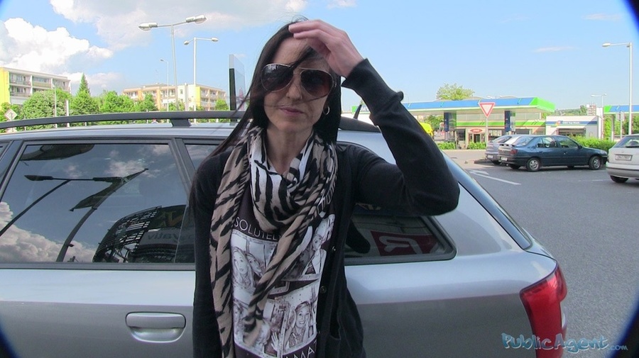 Tattooed dark hair slut in black top, glass - XXX Dessert - Picture 1