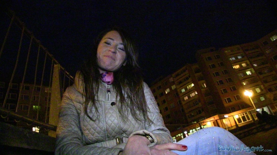 Brunette drops jacket, clothes and pink lin - XXX Dessert - Picture 1