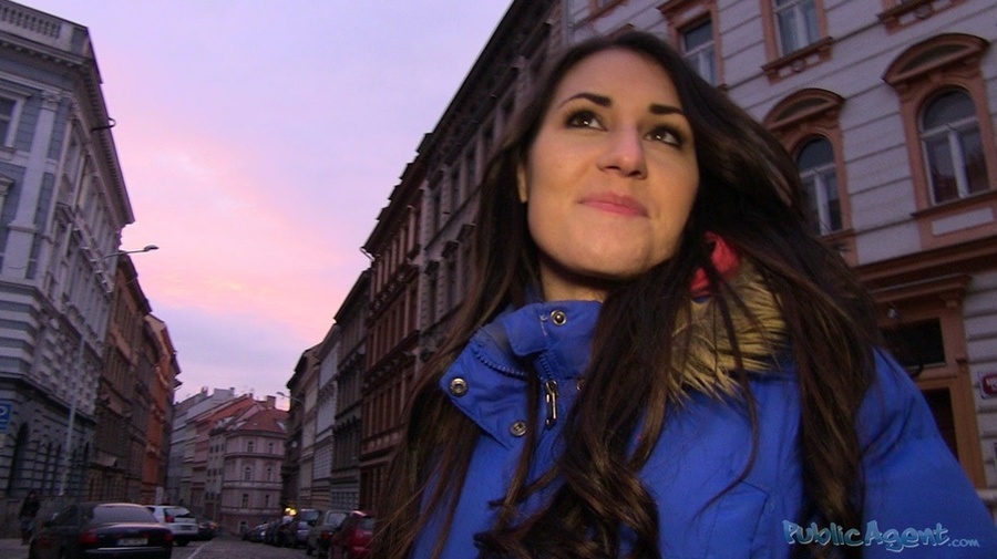 Tattooed brunette in blue jacket and pink d - XXX Dessert - Picture 1