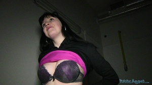 Cute brunette in black and pink outfits  - XXX Dessert - Picture 3