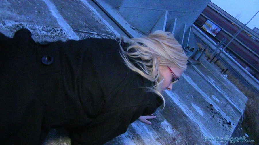 Hot blonde in glasses and black coat blows  - XXX Dessert - Picture 11