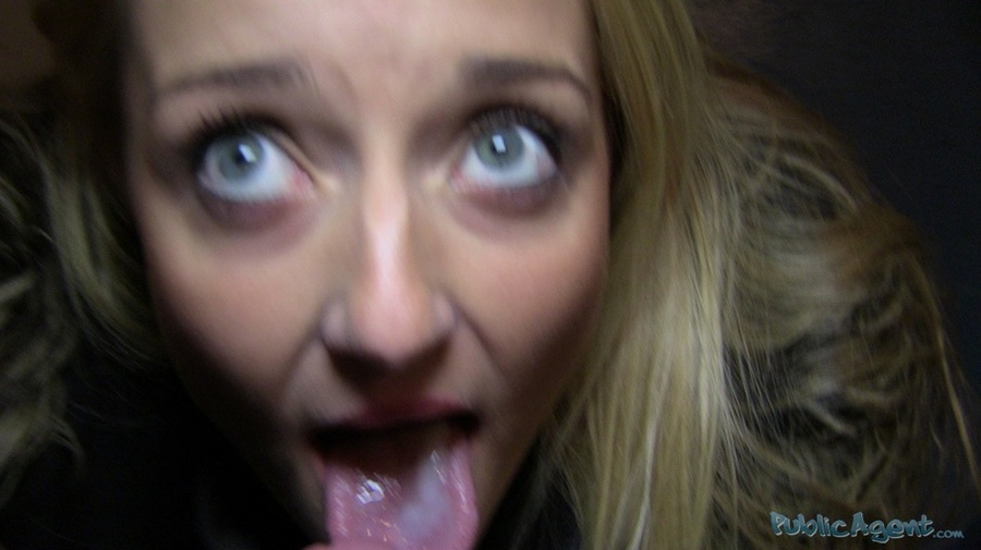 Naughty blonde in black coat sucks and fuck - XXX Dessert - Picture 17