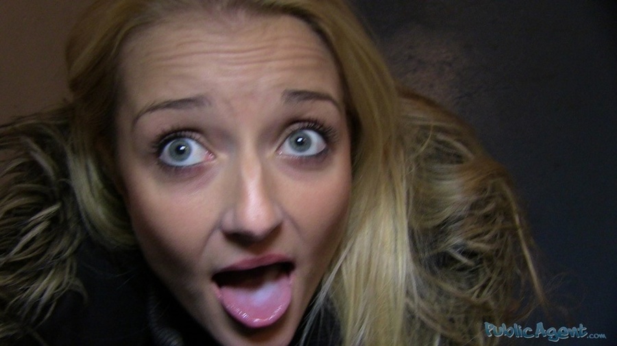 Naughty blonde in black coat sucks and fuck - XXX Dessert - Picture 18