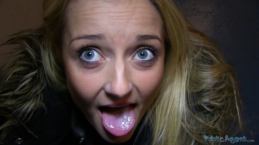 Naughty blonde in black coat sucks and fuck - XXX Dessert - Picture 20