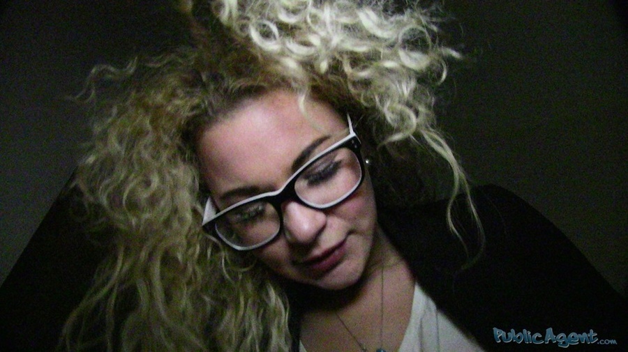 Curly hair blonde in glasses blows cock and - XXX Dessert - Picture 14