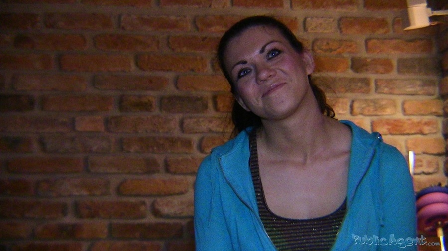 Fresh brunette in blue jacket and pants wit - XXX Dessert - Picture 7