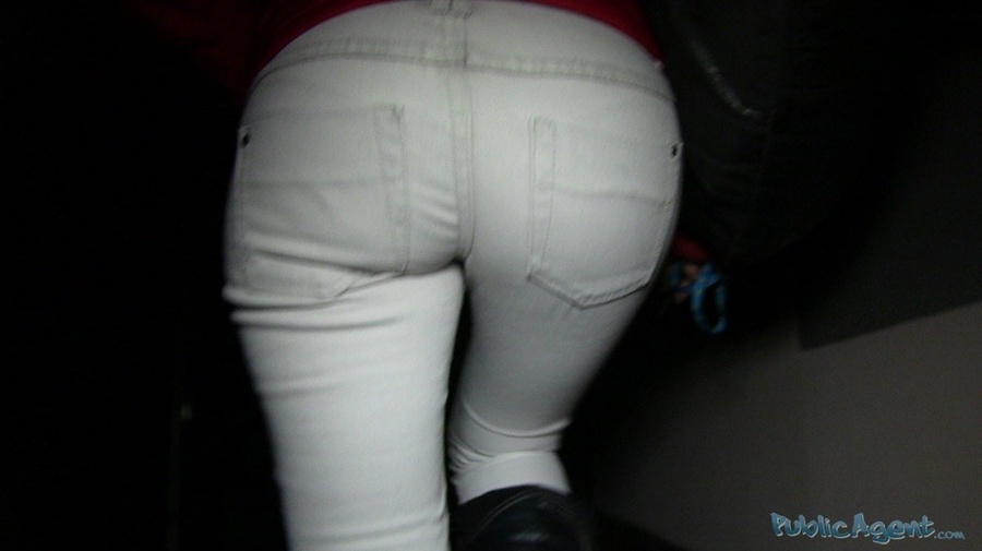 Brunette in red jacket and black top fills  - XXX Dessert - Picture 2