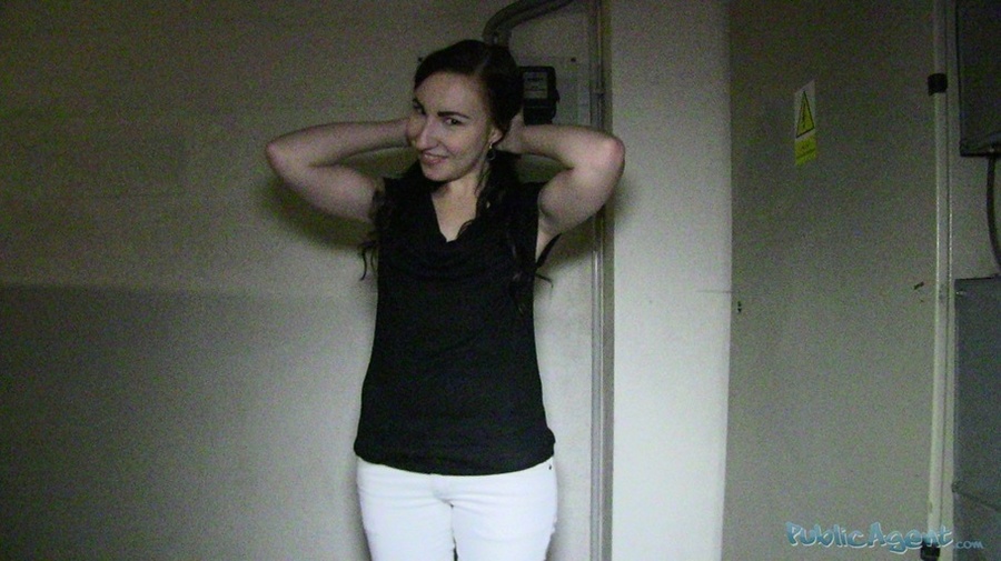 Brunette in red jacket and black top fills  - XXX Dessert - Picture 3
