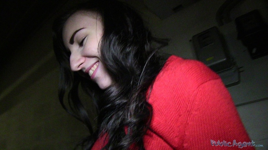 Brunette in red jacket and black top fills  - XXX Dessert - Picture 7
