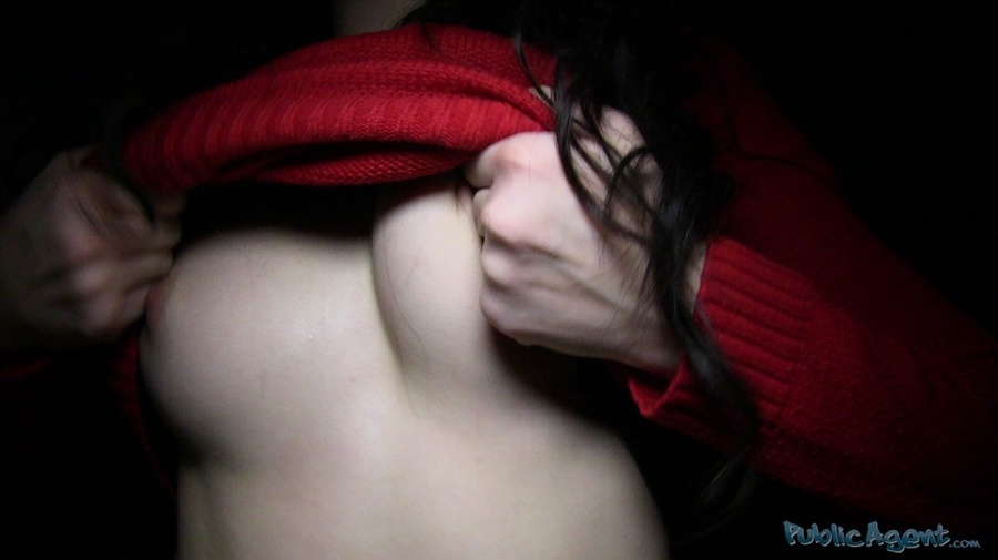 Brunette in red jacket and black top fills  - XXX Dessert - Picture 15