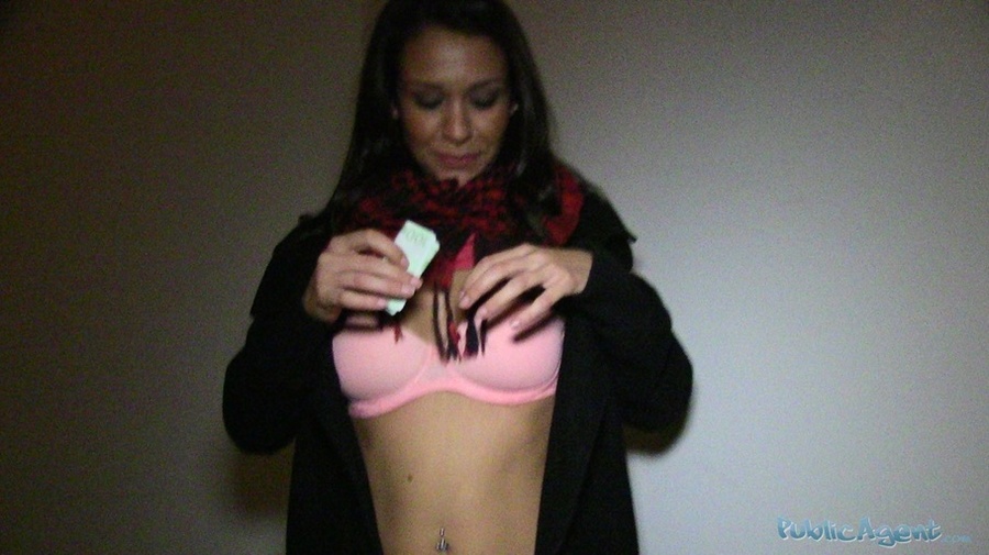 Brunette in black outfit and pink lingerie  - XXX Dessert - Picture 2