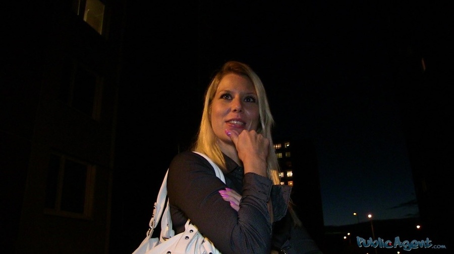 Blonde in black top and pink bra shows tits - XXX Dessert - Picture 3