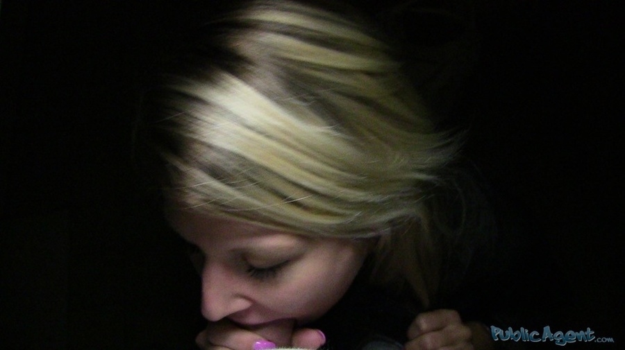 Blonde in black top and pink bra shows tits - XXX Dessert - Picture 8
